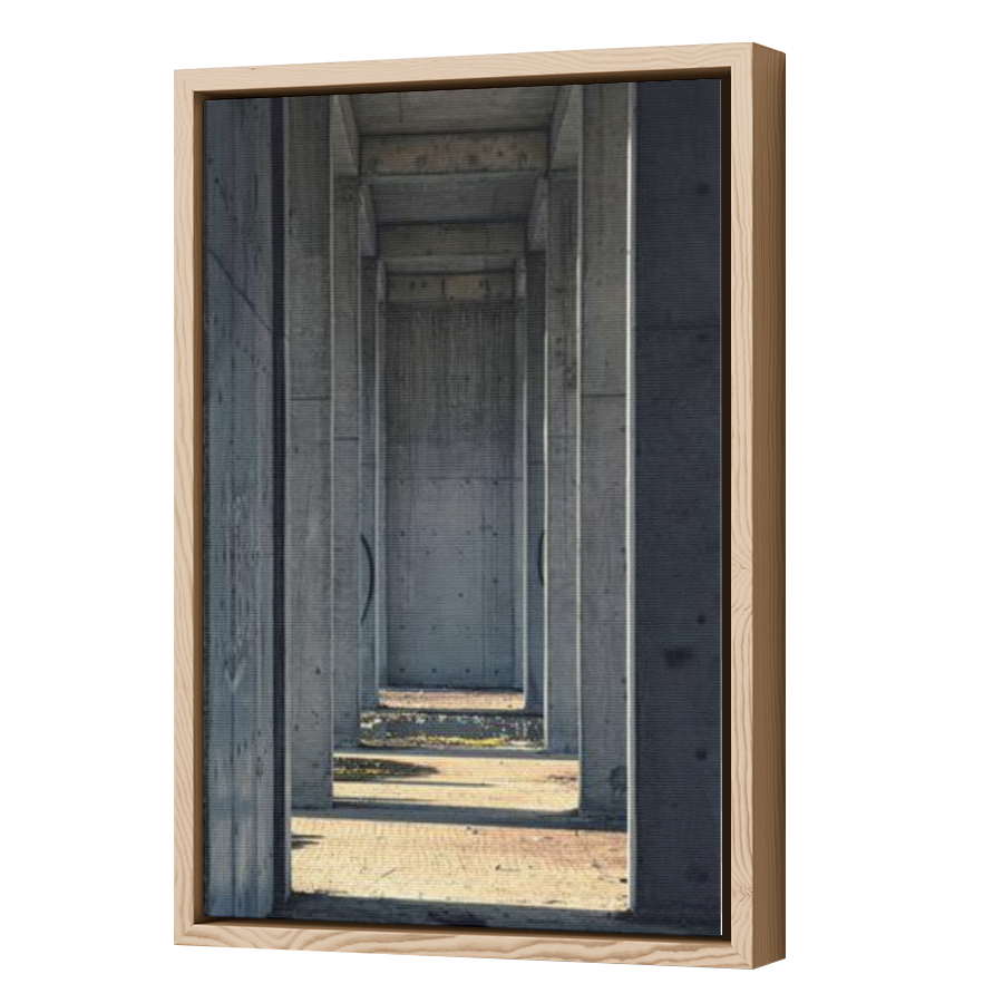 Thumbnail for Canvas - Wood Grain Floating Frame