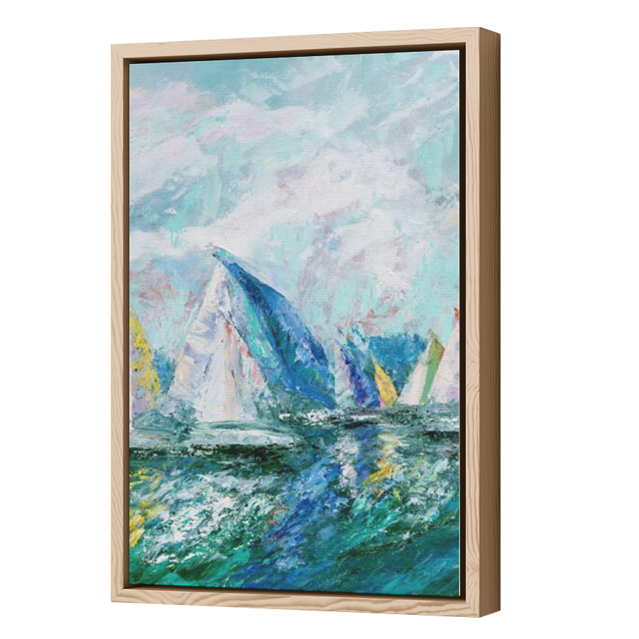 Thumbnail for Canvas - Wood Grain Floating Frame