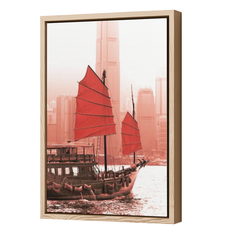 Thumbnail for Canvas - Wood Grain Floating Frame