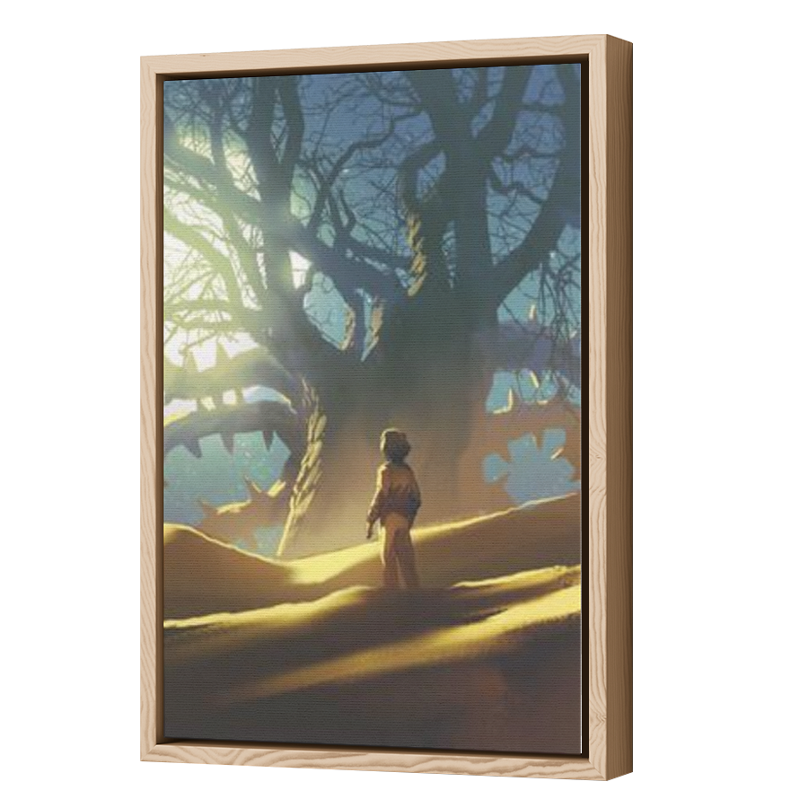 Thumbnail for Canvas - Wood Grain Floating Frame