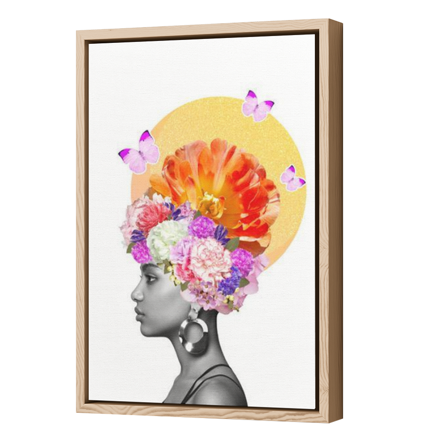 Thumbnail for Canvas - Wood Grain Floating Frame