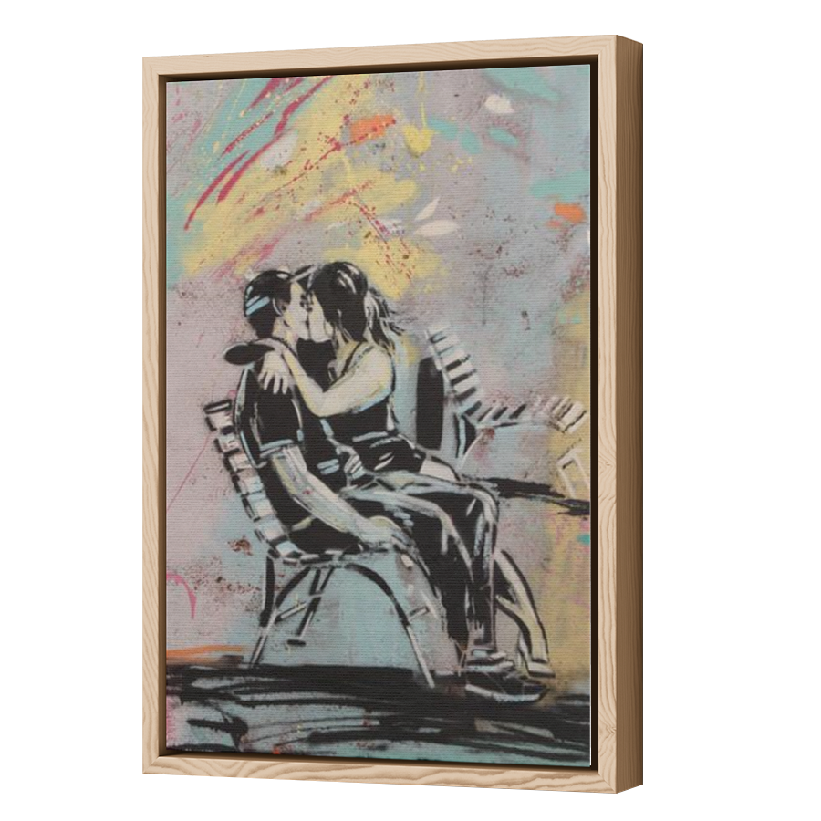 Thumbnail for Canvas - Wood Grain Floating Frame