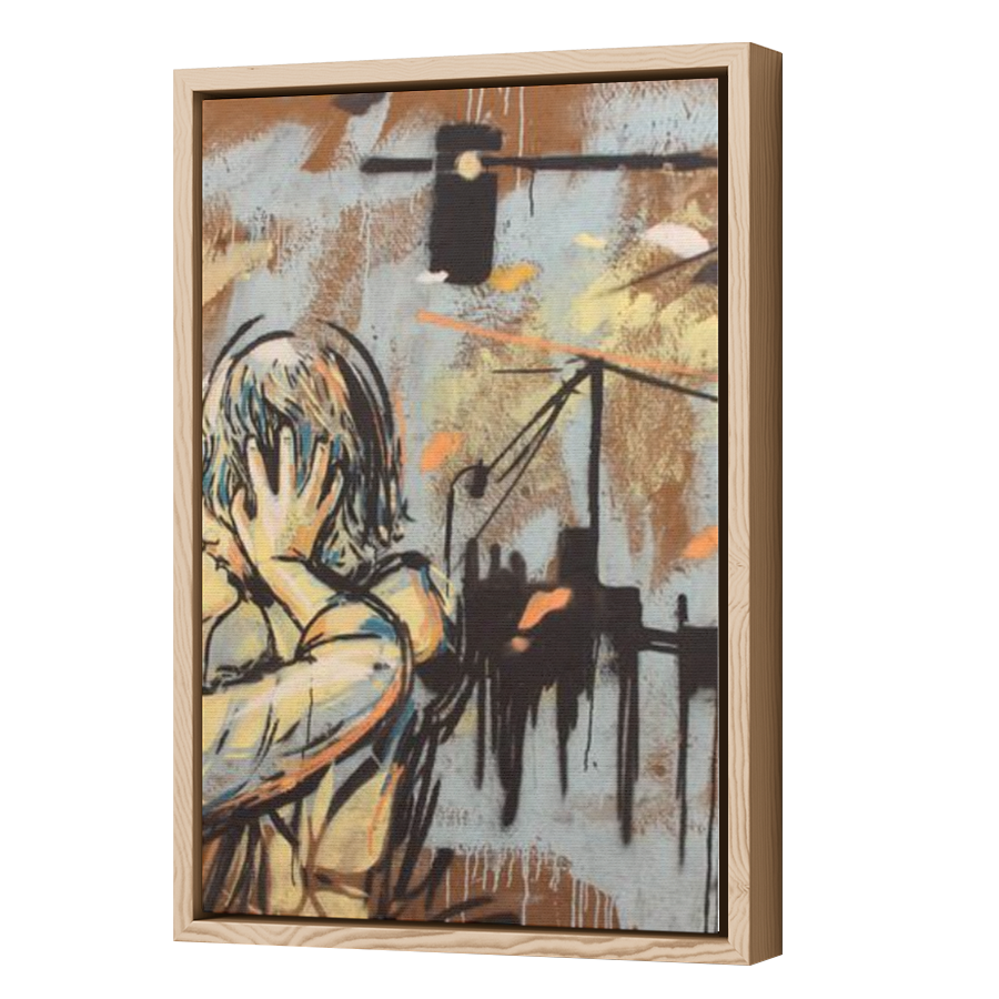 Thumbnail for Canvas - Wood Grain Floating Frame