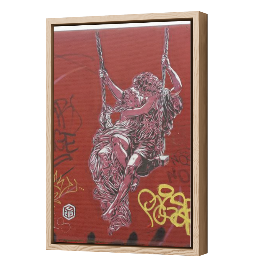 Thumbnail for Canvas - Wood Grain Floating Frame