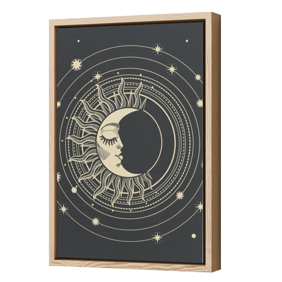 Thumbnail for Canvas - Wood Grain Floating Frame
