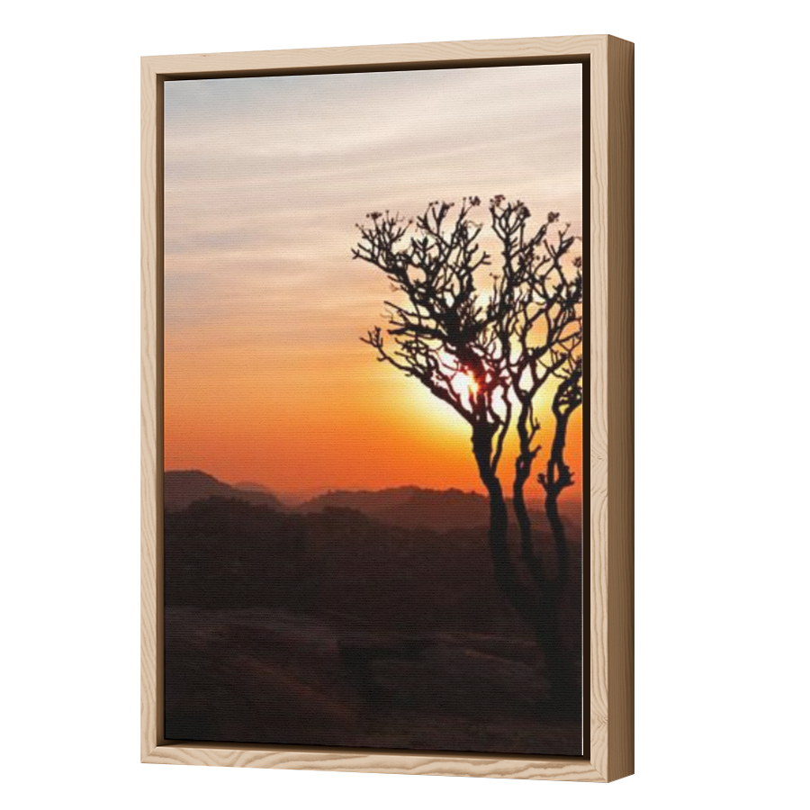Thumbnail for Canvas - Wood Grain Floating Frame