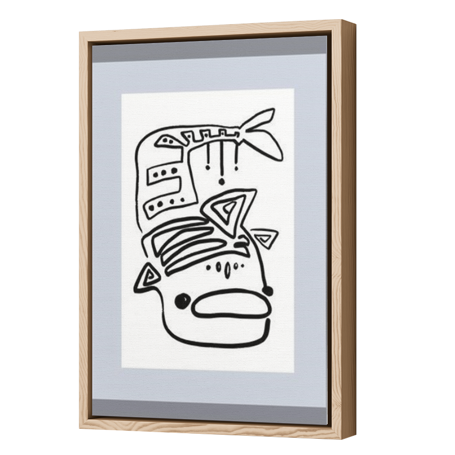 Thumbnail for Canvas - Wood Grain Floating Frame
