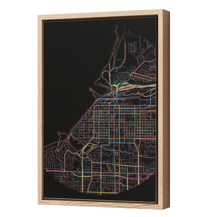 Thumbnail for Canvas - Wood Grain Floating Frame
