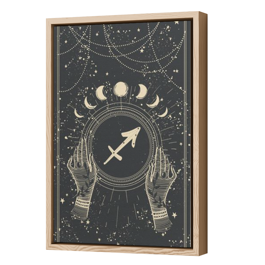 Thumbnail for Canvas - Wood Grain Floating Frame