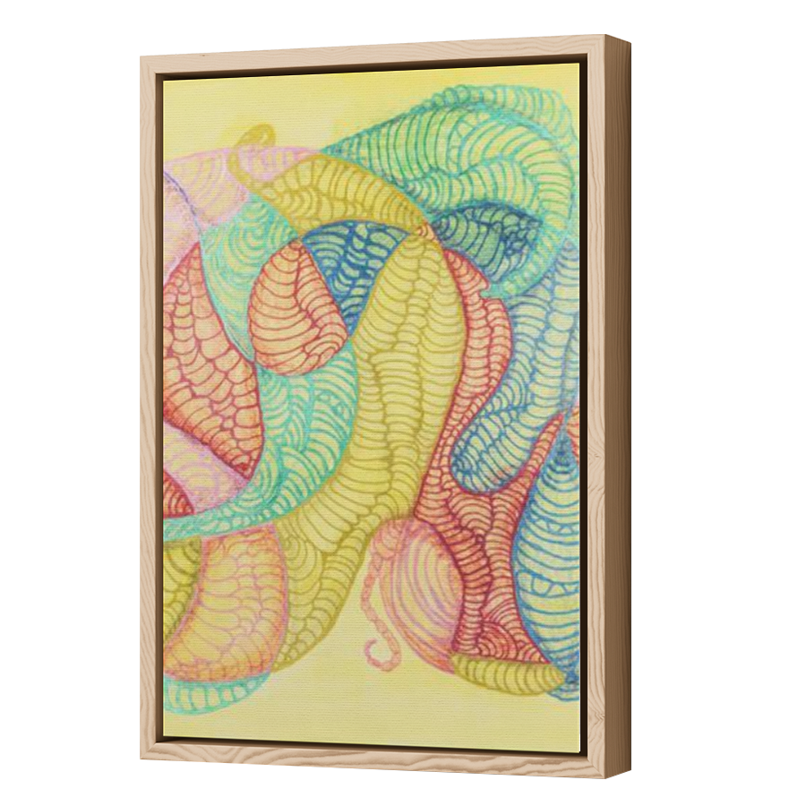 Thumbnail for Canvas - Wood Grain Floating Frame