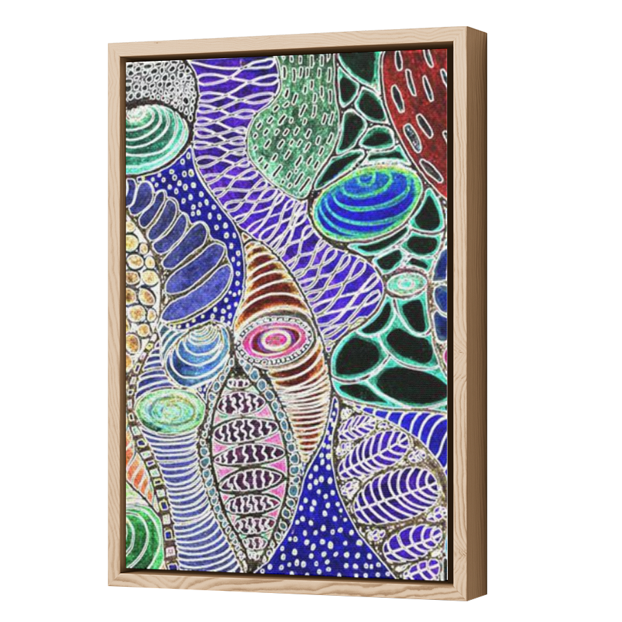 Thumbnail for Canvas - Wood Grain Floating Frame