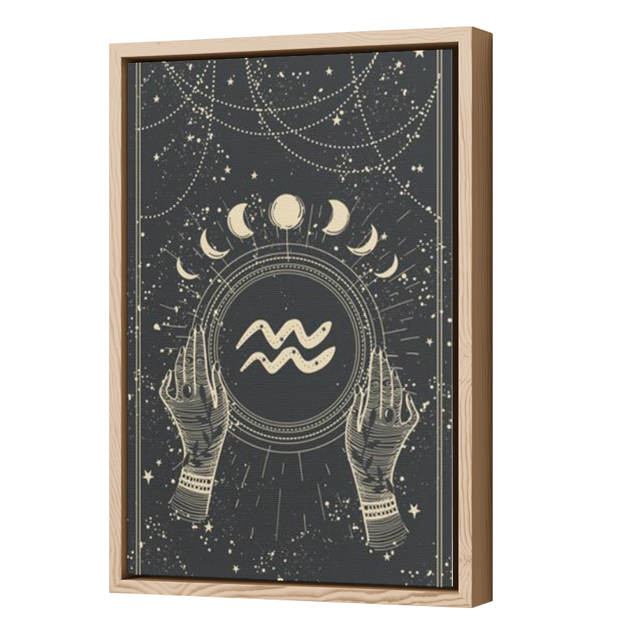 Thumbnail for Canvas - Wood Grain Floating Frame
