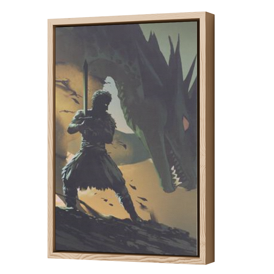 Thumbnail for Canvas - Wood Grain Floating Frame