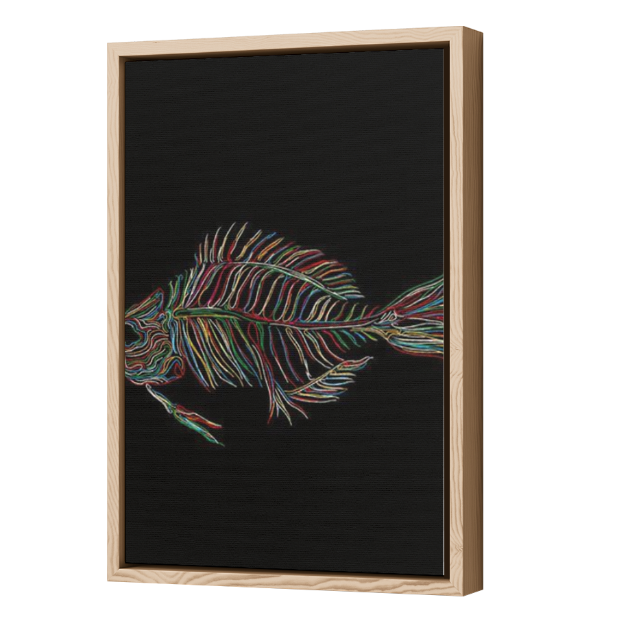 Thumbnail for Canvas - Wood Grain Floating Frame