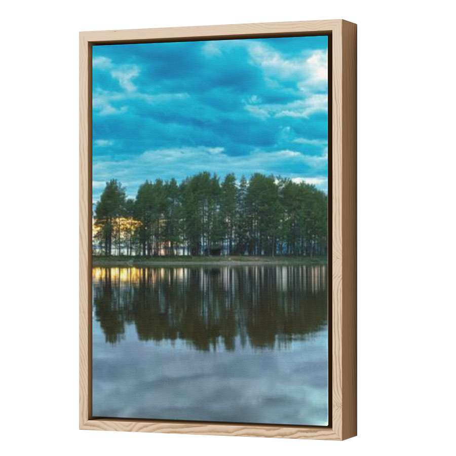 Thumbnail for Canvas - Wood Grain Floating Frame