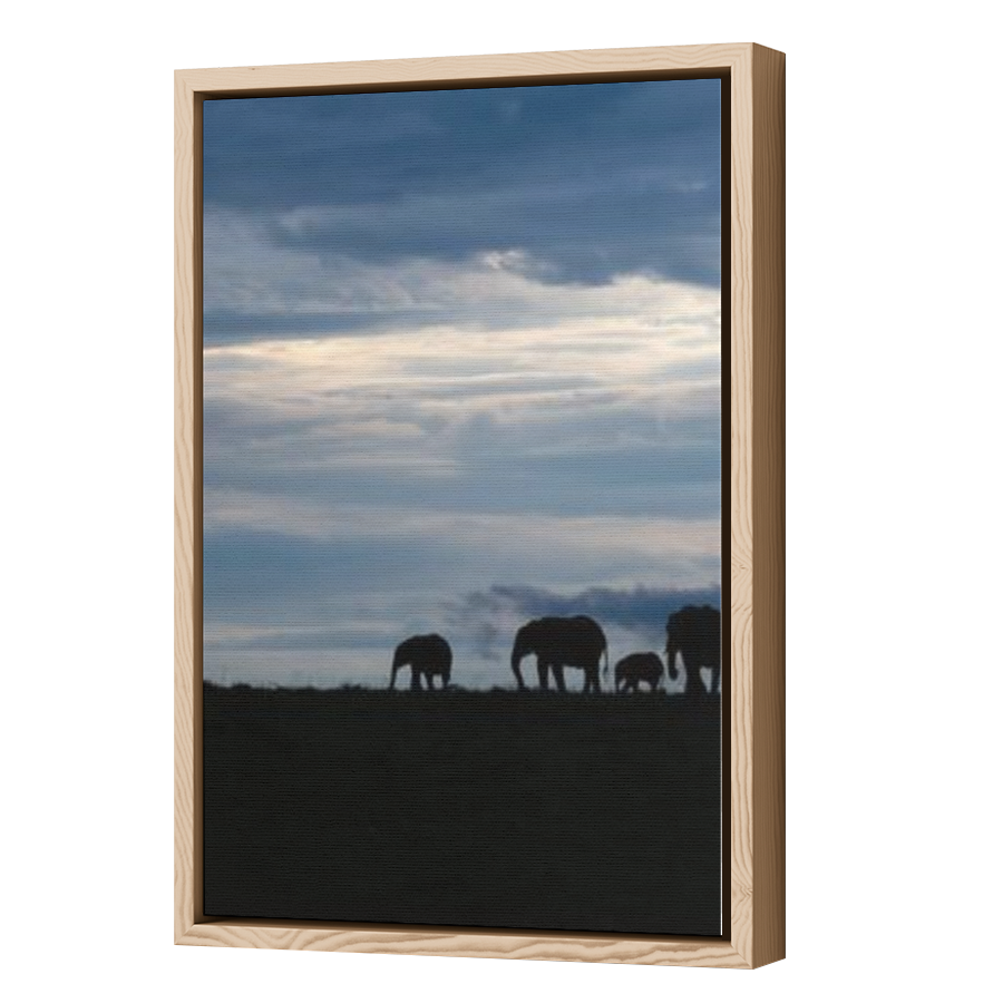 Thumbnail for Canvas - Wood Grain Floating Frame