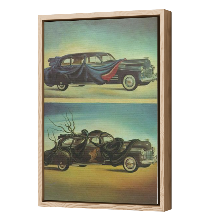Thumbnail for Canvas - Wood Grain Floating Frame