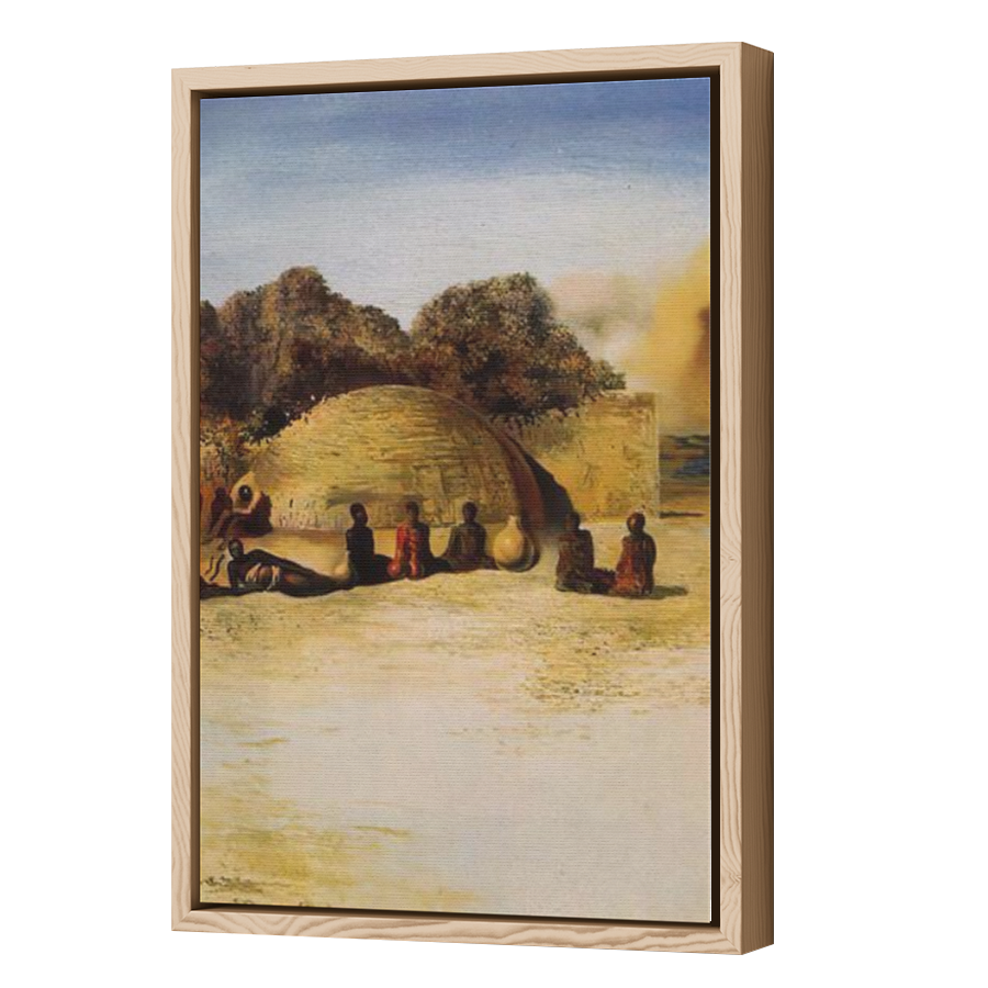 Thumbnail for Canvas - Wood Grain Floating Frame