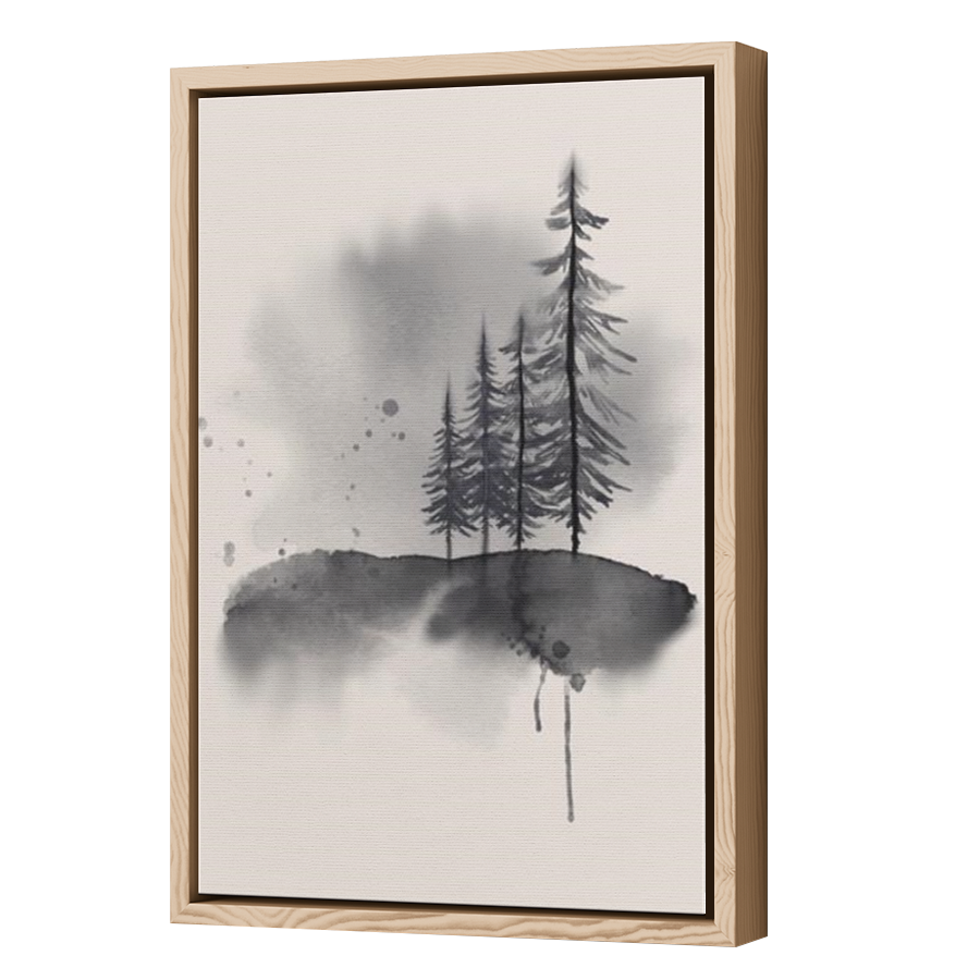 Thumbnail for Canvas - Wood Grain Floating Frame