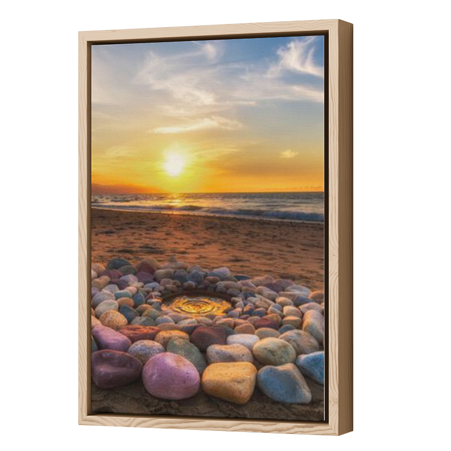 Thumbnail for Canvas - Wood Grain Floating Frame