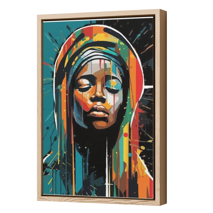 Thumbnail for Canvas - Wood Grain Floating Frame