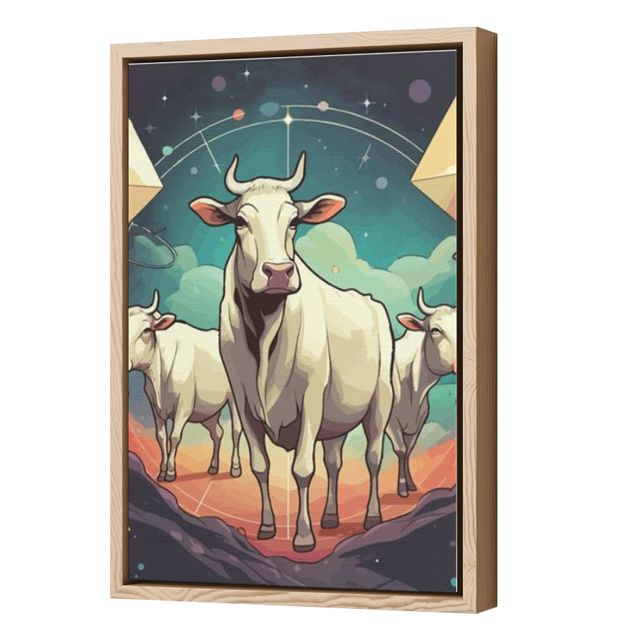Thumbnail for Canvas - Wood Grain Floating Frame