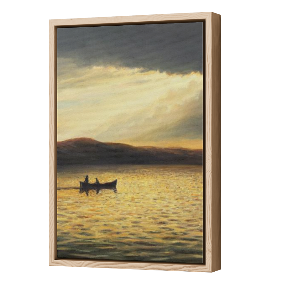 Thumbnail for Canvas - Wood Grain Floating Frame