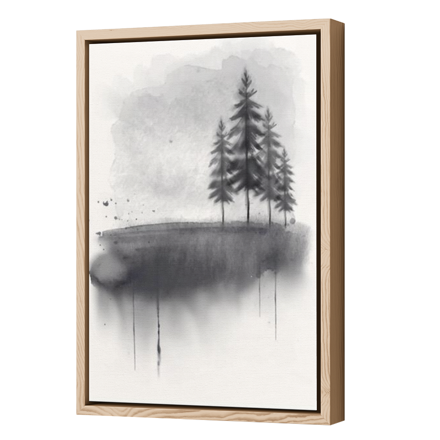 Thumbnail for Canvas - Wood Grain Floating Frame