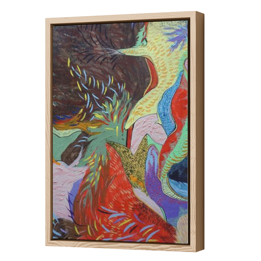 Thumbnail for Canvas - Wood Grain Floating Frame
