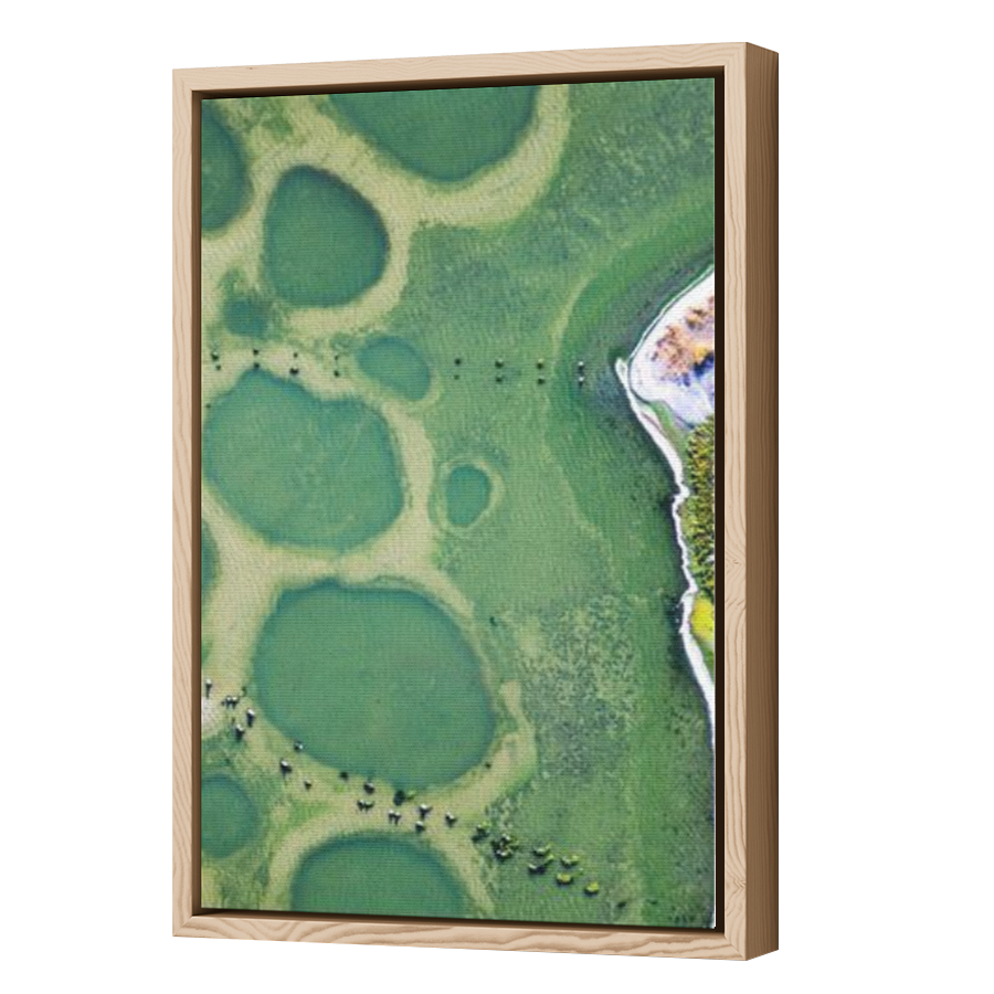 Thumbnail for Canvas - Wood Grain Floating Frame