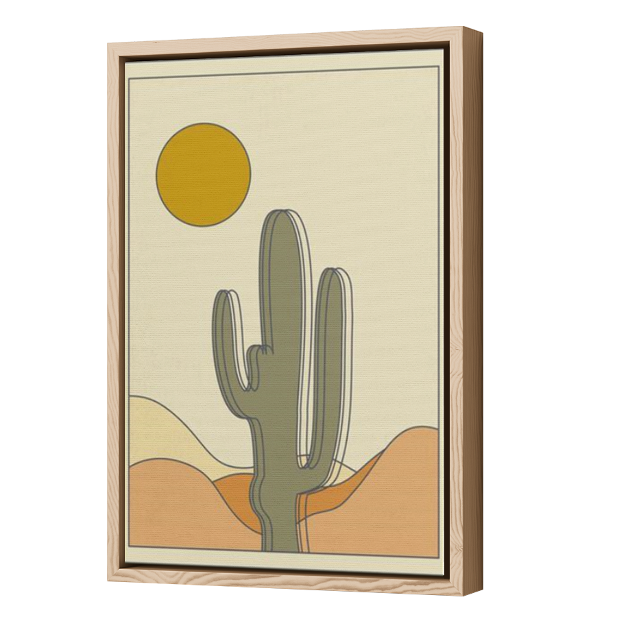 Thumbnail for Canvas - Wood Grain Floating Frame