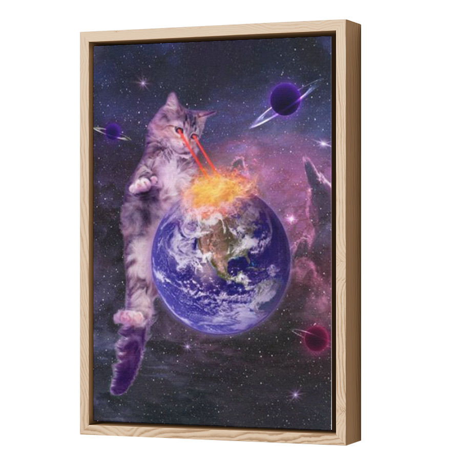 Thumbnail for Canvas - Wood Grain Floating Frame