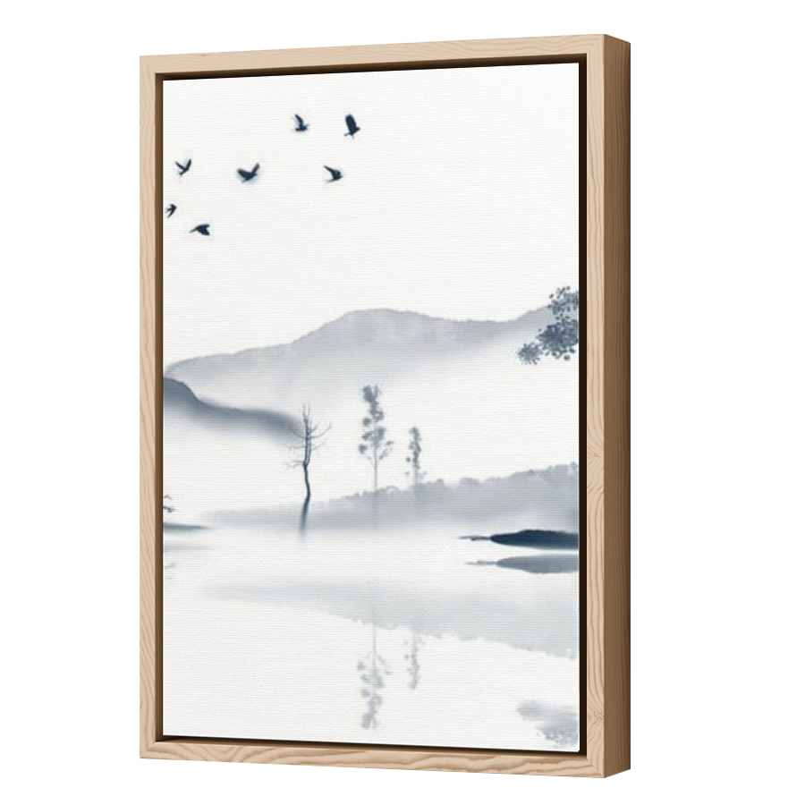 Thumbnail for Canvas - Wood Grain Floating Frame