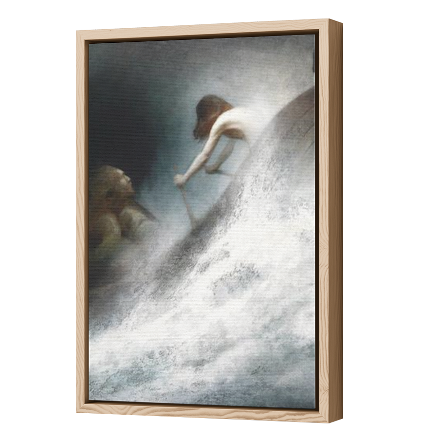 Thumbnail for Canvas - Wood Grain Floating Frame