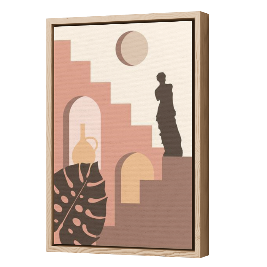 Thumbnail for Canvas - Wood Grain Floating Frame