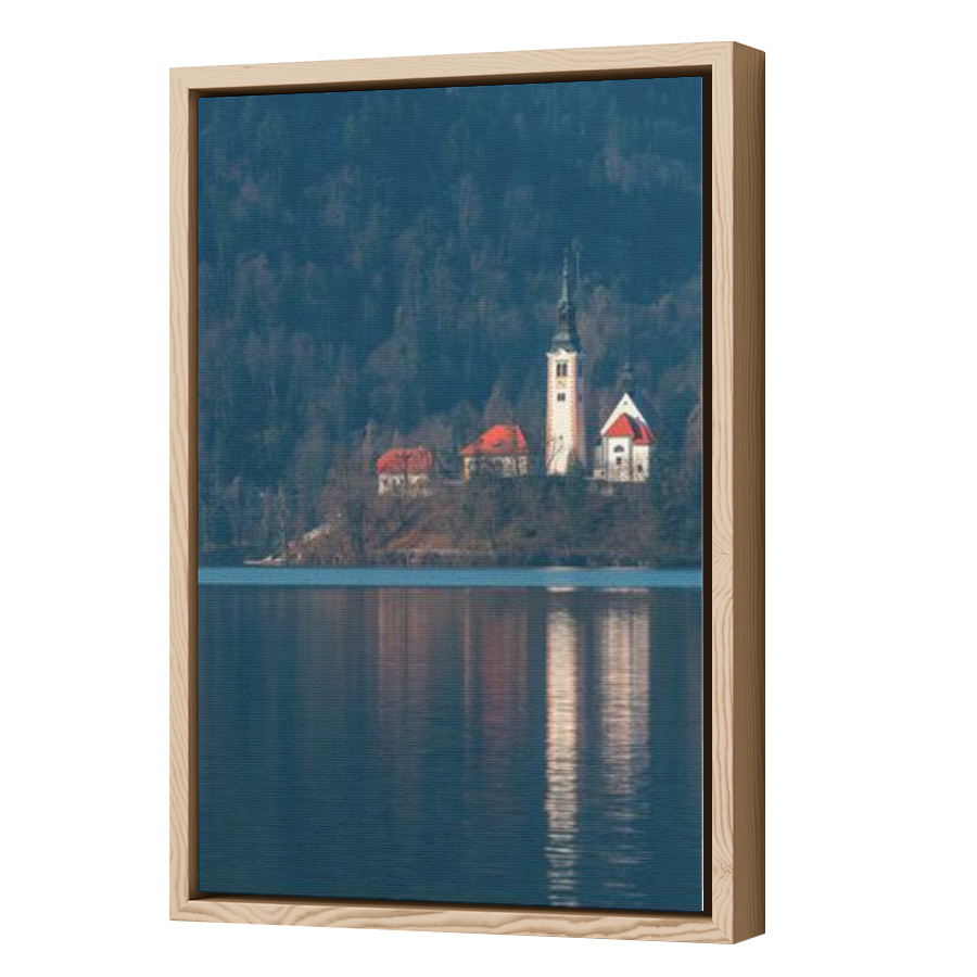 Thumbnail for Canvas - Wood Grain Floating Frame