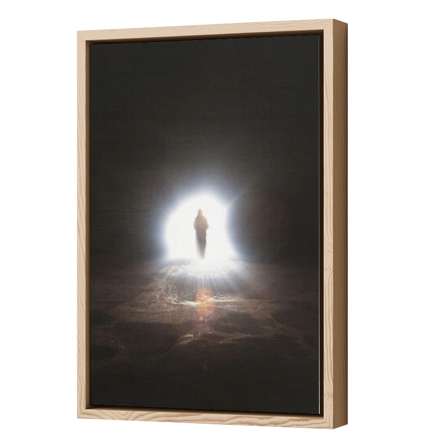 Thumbnail for Canvas - Wood Grain Floating Frame