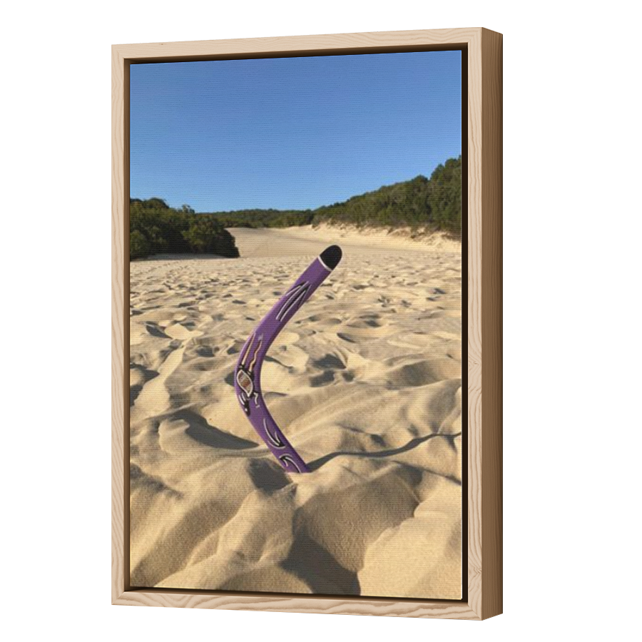 Thumbnail for Canvas - Wood Grain Floating Frame