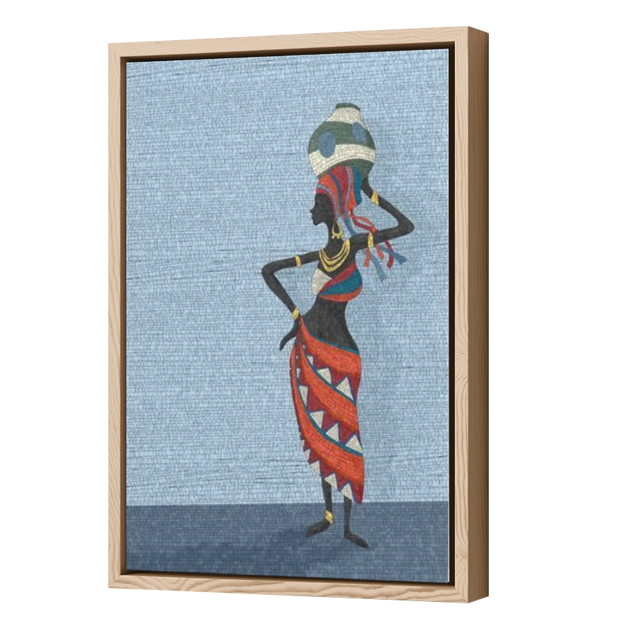 Thumbnail for Canvas - Wood Grain Floating Frame