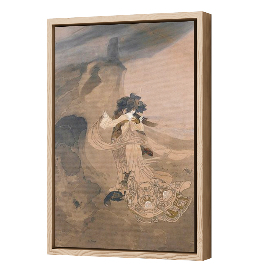 Thumbnail for Canvas - Wood Grain Floating Frame
