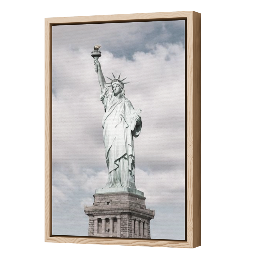 Thumbnail for Canvas - Wood Grain Floating Frame