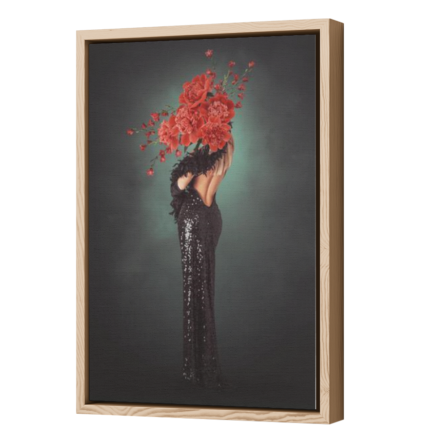 Thumbnail for Canvas - Wood Grain Floating Frame