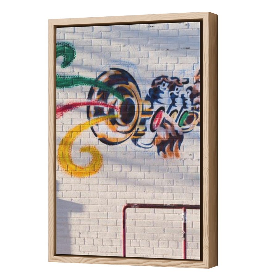 Thumbnail for Canvas - Wood Grain Floating Frame