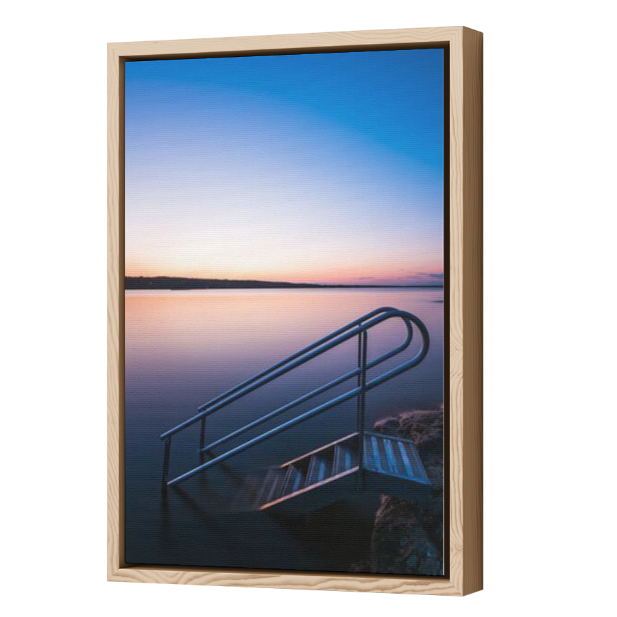 Thumbnail for Canvas - Wood Grain Floating Frame