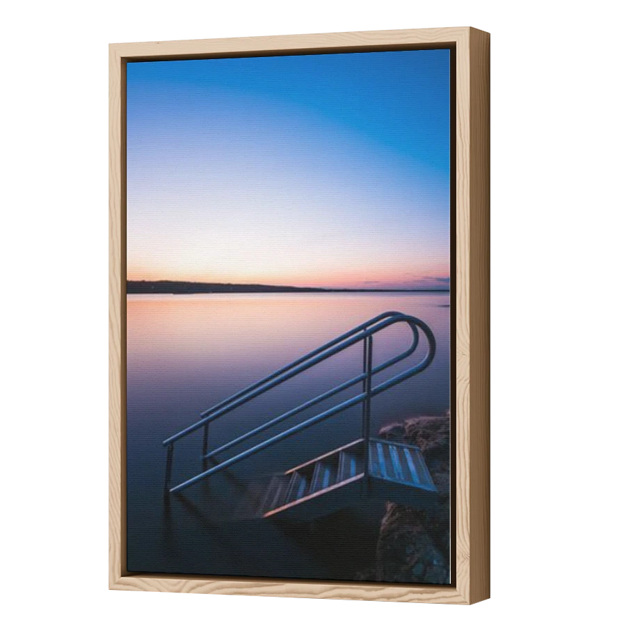 Thumbnail for Canvas - Wood Grain Floating Frame