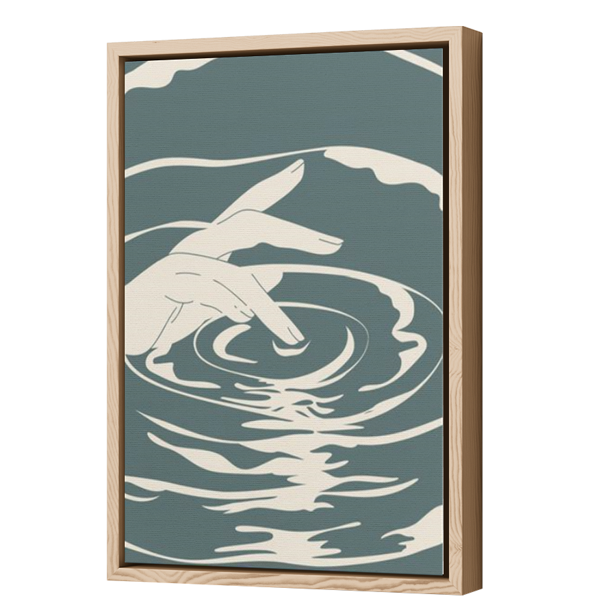 Thumbnail for Canvas - Wood Grain Floating Frame