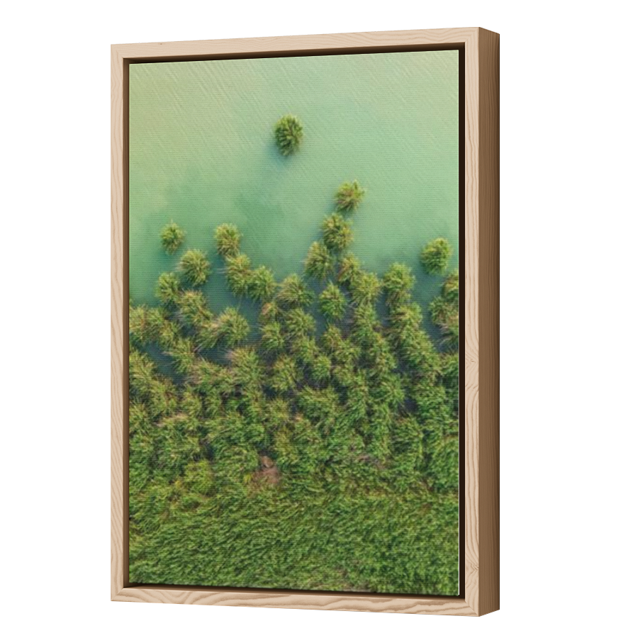 Thumbnail for Canvas - Wood Grain Floating Frame