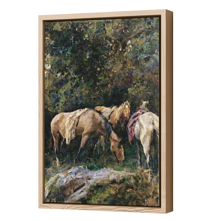 Thumbnail for Canvas - Wood Grain Floating Frame