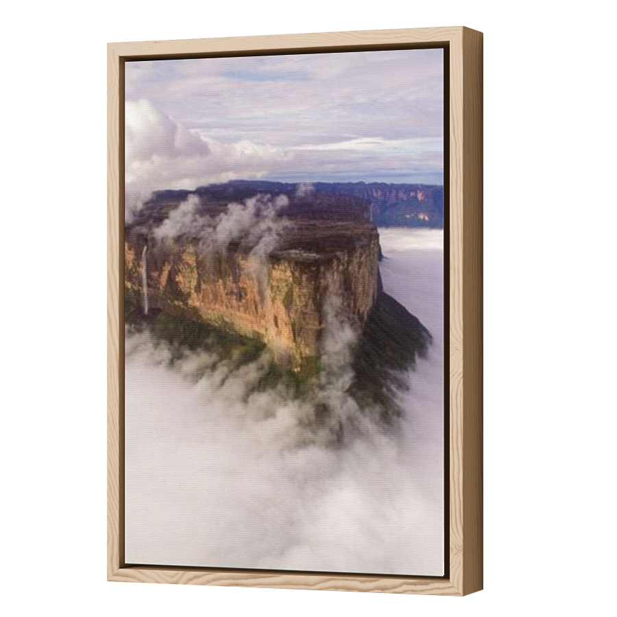 Thumbnail for Canvas - Wood Grain Floating Frame