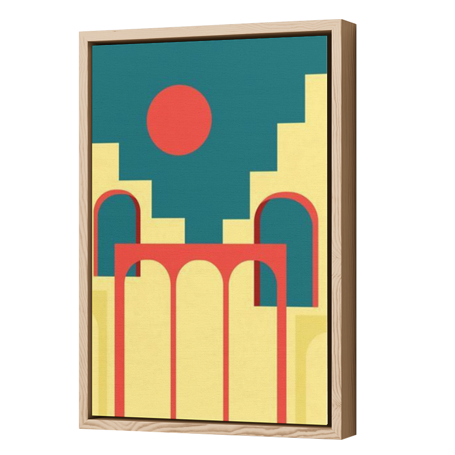 Thumbnail for Canvas - Wood Grain Floating Frame